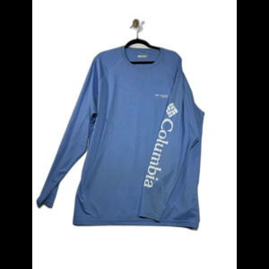 Columbia PFG Mens Size 2XL Omni Shade Long Sleeve Fishing Pullover Blue